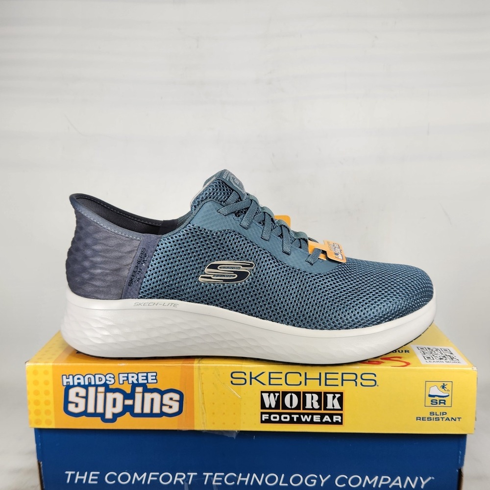 Skechers Work Shoes Women Size 11 Slate Slip-ins Skech-Lite Pro SR-Exdown